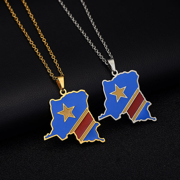 Collier Pendentif Étoile Congo RDC