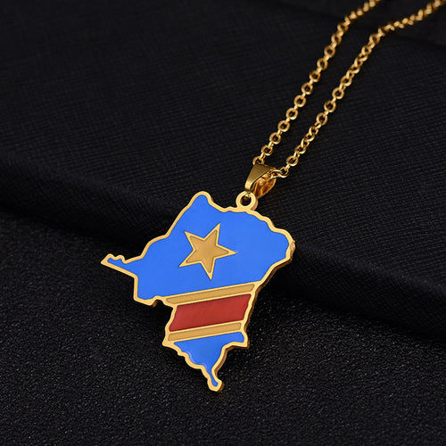 Collier Pendentif Étoile Congo RDC